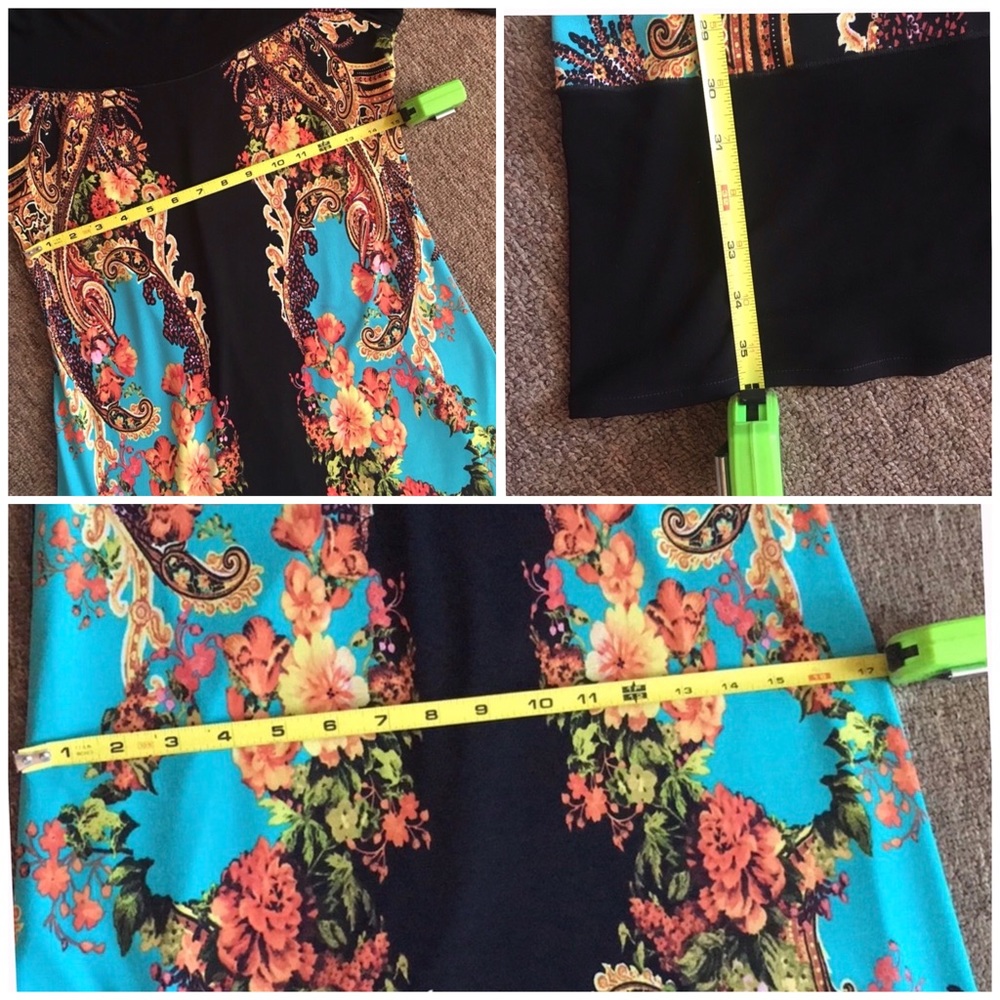 👑✅PRICE FIRM✅Eva Varro Colorful Off the Shoulder Long Sleeve Midi Dress. - Picture 5 of 11